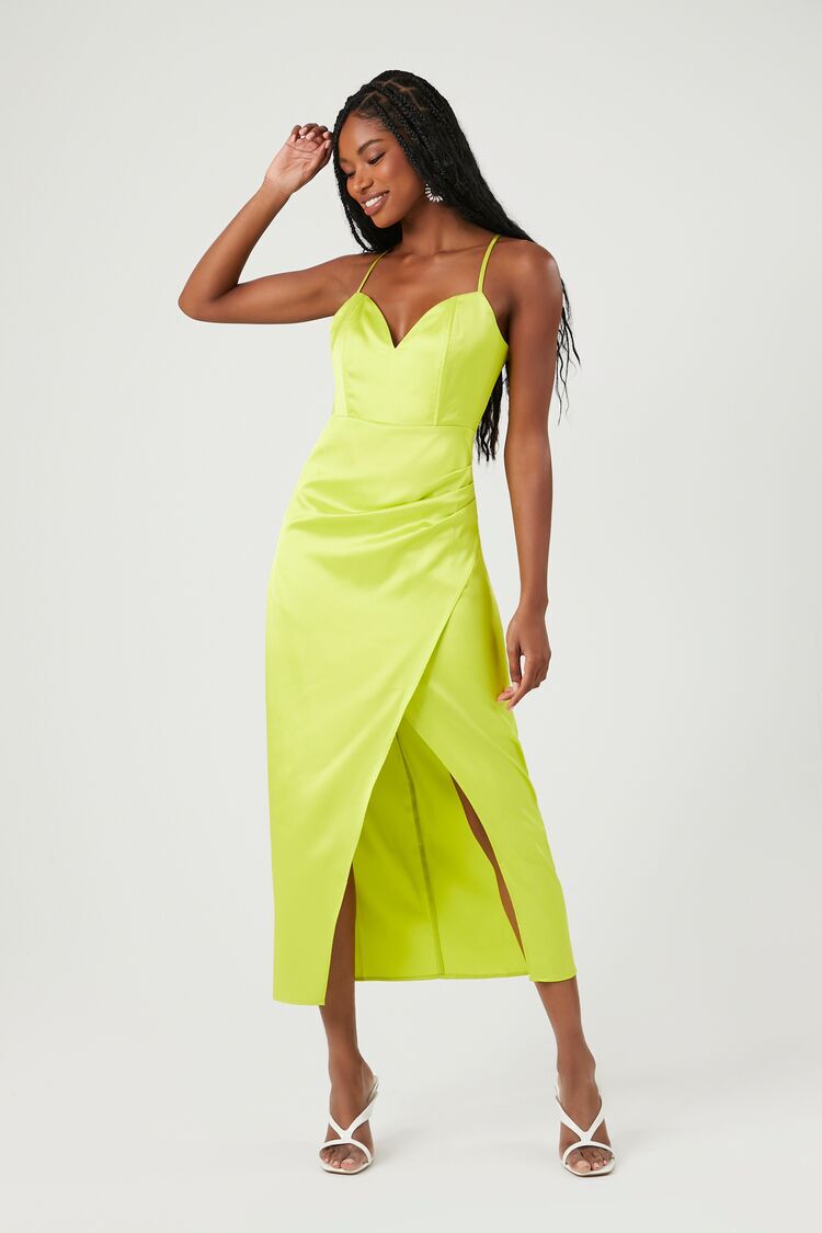 lime green color dress